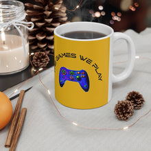 Cargar imagen en el visor de la galería, The Games We Play version 3 Yellow Mug 11oz