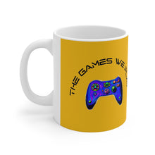 Cargar imagen en el visor de la galería, The Games We Play version 3 Yellow Mug 11oz