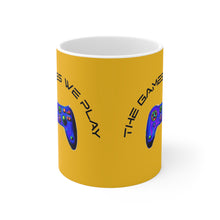 Cargar imagen en el visor de la galería, The Games We Play version 3 Yellow Mug 11oz