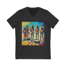 Charger l'image dans la galerie, Band on the Beach Unisex Jersey Short Sleeve V-Neck Tee