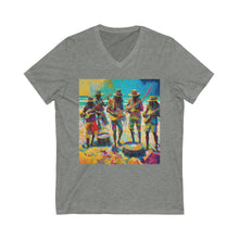 Charger l'image dans la galerie, Band on the Beach Unisex Jersey Short Sleeve V-Neck Tee