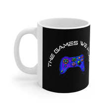 Lade das Bild in den Galerie-Viewer, The Games We Play version 3 Black Mug 11oz