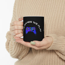 Lade das Bild in den Galerie-Viewer, The Games We Play version 3 Black Mug 11oz