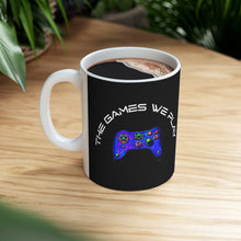 Lade das Bild in den Galerie-Viewer, The Games We Play version 3 Black Mug 11oz