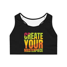 Charger l'image dans la galerie, Create Your Masterpiece Sports Bra - Black