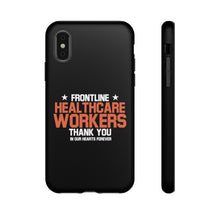 Load image into Gallery viewer, Tough Cases - Thank You Frontline Healthcare Workers - Black - iPhone / Pixel / Galaxy