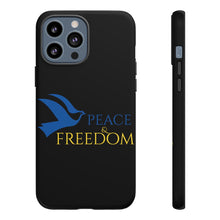 Load image into Gallery viewer, Ukraine Peace & Freedom - Black - iPhone / Pixel / Galaxy