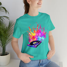 Charger l'image dans la galerie, Turntable on Fire Unisex Jersey Short Sleeve Tee