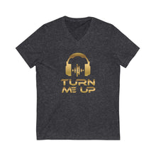Charger l'image dans la galerie, Turn Me Up - Gold (version 2) Unisex Jersey Short Sleeve V-Neck Tee