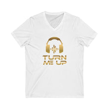 Charger l'image dans la galerie, Turn Me Up - Gold (version 2) Unisex Jersey Short Sleeve V-Neck Tee