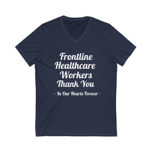 Charger l'image dans la galerie, Frontline Healthcare Workers Thank You Unisex Jersey Short Sleeve V-Neck Tee