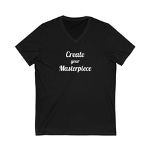 Charger l'image dans la galerie, Create your Masterpiece Unisex Jersey Short Sleeve V-Neck Tee
