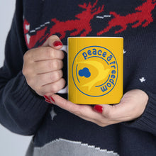 Charger l'image dans la galerie, Peace & Freedom Yellow Mug 11oz