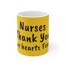 Charger l'image dans la galerie, Nurses Thank You Yellow Ceramic Mug 11oz