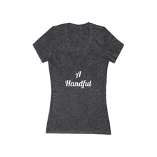 将图片加载到图库查看器,A Handful Women's Jersey Short Sleeve Deep V-Neck Tee
