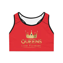 Lade das Bild in den Galerie-Viewer, Queens Live Forever Sports Bra - Red