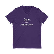 Charger l'image dans la galerie, Create your Masterpiece Unisex Jersey Short Sleeve V-Neck Tee