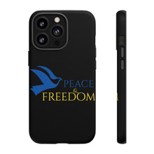 Load image into Gallery viewer, Ukraine Peace & Freedom - Black - iPhone / Pixel / Galaxy