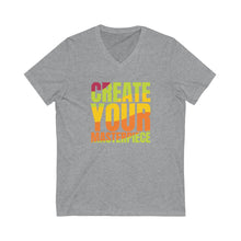 Charger l'image dans la galerie, Create your Masterpiece (version 2) Unisex Jersey Short Sleeve V-Neck Tee