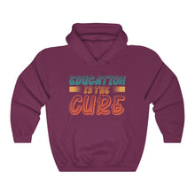 Charger l'image dans la galerie, Education is the Cure (version 2) Unisex Heavy Blend™ Hooded Sweatshirt