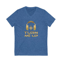 Charger l'image dans la galerie, Turn Me Up - Gold (version 2) Unisex Jersey Short Sleeve V-Neck Tee