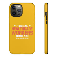 Load image into Gallery viewer, Tough Cases - Thank You Frontline Healthcare Workers - Yellow - iPhone / Pixel / Galaxy