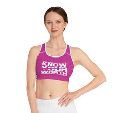 画像をギャラリービューアに読み込む, Know Your Worth Sports Bra - Berry