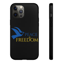 Load image into Gallery viewer, Ukraine Peace & Freedom - Black - iPhone / Pixel / Galaxy