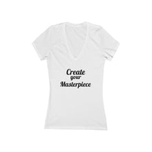 将图片加载到图库查看器,A Handful Women's Jersey Short Sleeve Deep V-Neck Tee