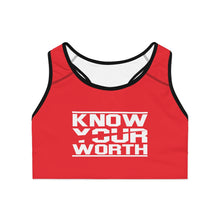 Charger l'image dans la galerie, Know Your Worth Sports Bra - Red