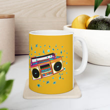 画像をギャラリービューアに読み込む, Boom Box Yellow Mug 11oz
