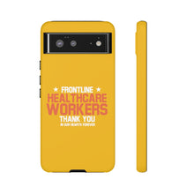 Load image into Gallery viewer, Tough Cases - Thank You Frontline Healthcare Workers - Yellow - iPhone / Pixel / Galaxy