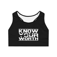 Charger l'image dans la galerie, Know Your Worth Sports Bra - Black