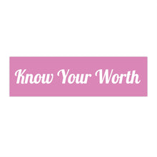 Charger l'image dans la galerie, Know Your Worth Purple Bumper Sticker