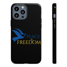 Load image into Gallery viewer, Ukraine Peace & Freedom - Black - iPhone / Pixel / Galaxy