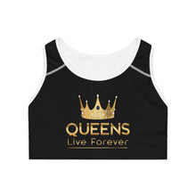 Charger l'image dans la galerie, Queens Live Forever Sports Bra - Black