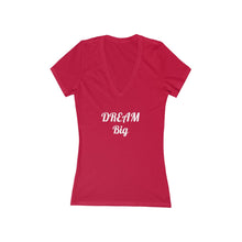 Charger l'image dans la galerie, Dream Big Women's Jersey Short Sleeve Deep V-Neck Tee