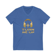 Charger l'image dans la galerie, Turn Me Up - Gold (version 2) Unisex Jersey Short Sleeve V-Neck Tee