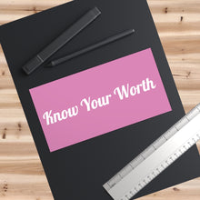 Charger l'image dans la galerie, Know Your Worth Purple Bumper Sticker