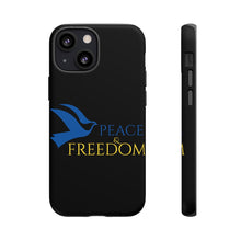 Load image into Gallery viewer, Ukraine Peace & Freedom - Black - iPhone / Pixel / Galaxy
