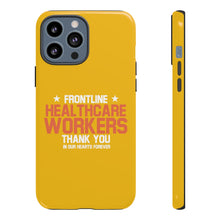 Load image into Gallery viewer, Tough Cases - Thank You Frontline Healthcare Workers - Yellow - iPhone / Pixel / Galaxy