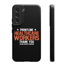 Load image into Gallery viewer, Tough Cases - Thank You Frontline Healthcare Workers - Black - iPhone / Pixel / Galaxy