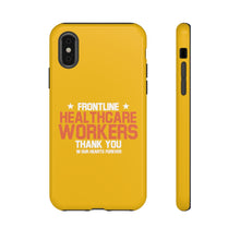 Load image into Gallery viewer, Tough Cases - Thank You Frontline Healthcare Workers - Yellow - iPhone / Pixel / Galaxy