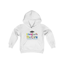 Charger l'image dans la galerie, Education is the Cure (version 3) Youth Heavy Blend Hooded Sweatshirt