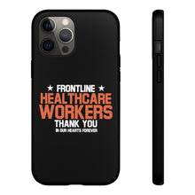 Load image into Gallery viewer, Tough Cases - Thank You Frontline Healthcare Workers - Black - iPhone / Pixel / Galaxy