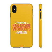 Load image into Gallery viewer, Tough Cases - Thank You Frontline Healthcare Workers - Yellow - iPhone / Pixel / Galaxy
