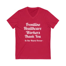 Charger l'image dans la galerie, Frontline Healthcare Workers Thank You Unisex Jersey Short Sleeve V-Neck Tee