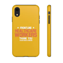 Load image into Gallery viewer, Tough Cases - Thank You Frontline Healthcare Workers - Yellow - iPhone / Pixel / Galaxy