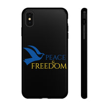 Load image into Gallery viewer, Ukraine Peace & Freedom - Black - iPhone / Pixel / Galaxy