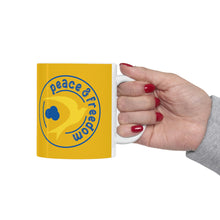 Charger l'image dans la galerie, Peace & Freedom Yellow Mug 11oz